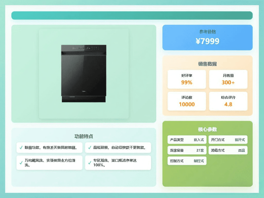 推荐：这6款型号高效节能值得入手！AG真人国际游戏美的嵌入式洗碗机(图5)